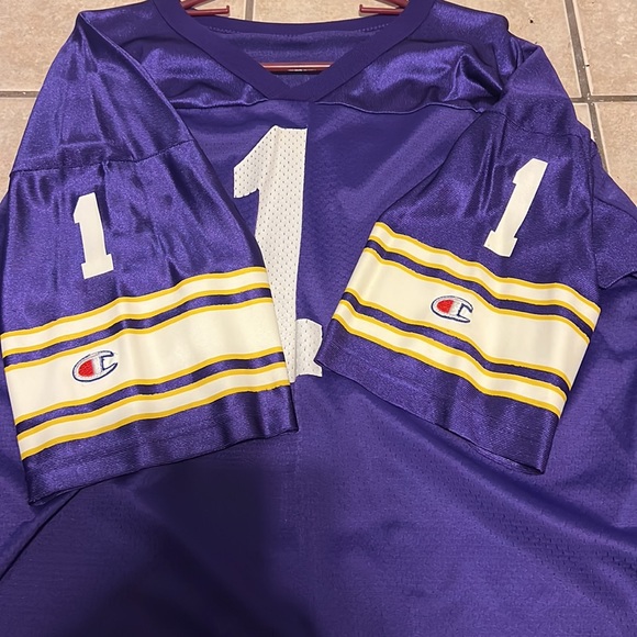 Champion Warren Moon Minnesota Vikings Jersey size 48 Color Purple - Picture 5 of 6